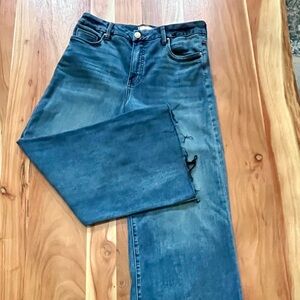 Kut From The Kloth Wide Leg Raw Hem Jeans Size 10